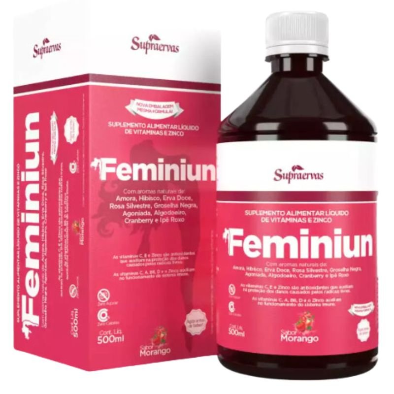 Chá Feminiun 500ml SupraErvas — embalagem