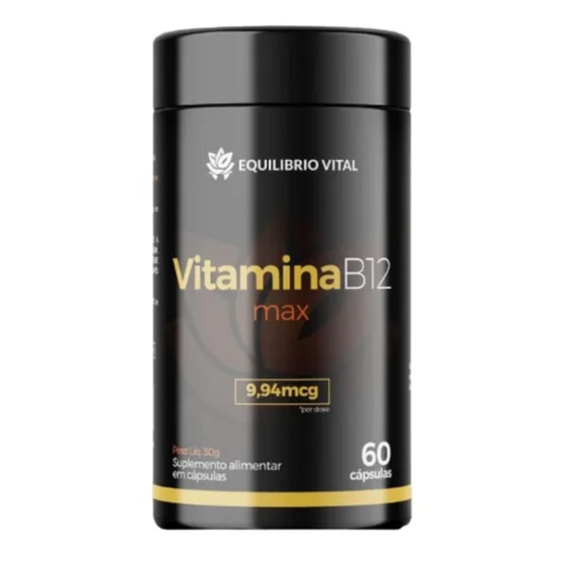 Vitamina B12 60 cápsulas Equilíbrio — embalagem