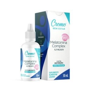 Melatonina Complex com Vitamina B12 30ml Cromo — embalagem