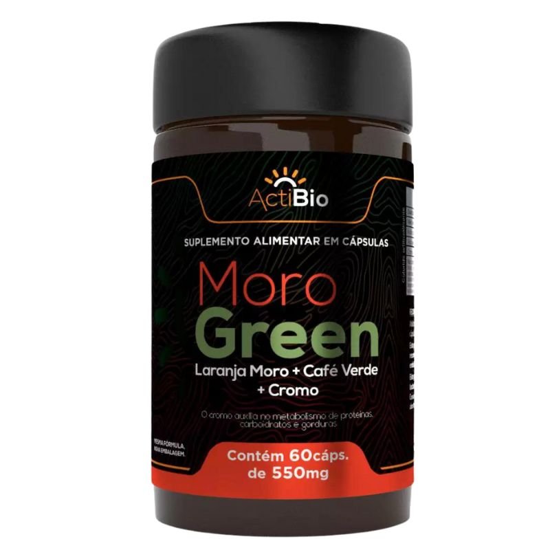 MoroGreen Laranja Moro 60 cápsulas 550mg ActiBio — embalagem
