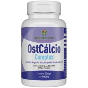 OstCálcio — Magnésio, Zinco, Manganês, Vitaminas D3 e K2 Equilíbrio — embalagem