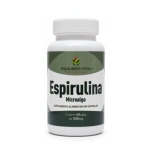 Spirulina 320mg 60 Cápsulas Equilíbrio Vital — embalagem
