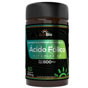 Ácido Fólico Vitamina B9 60 Cápsulas ActiBio — embalagem