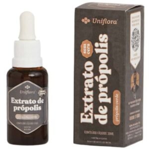 Extrato de Própolis Verde sem Cera 30ml Uniflora — embalagem