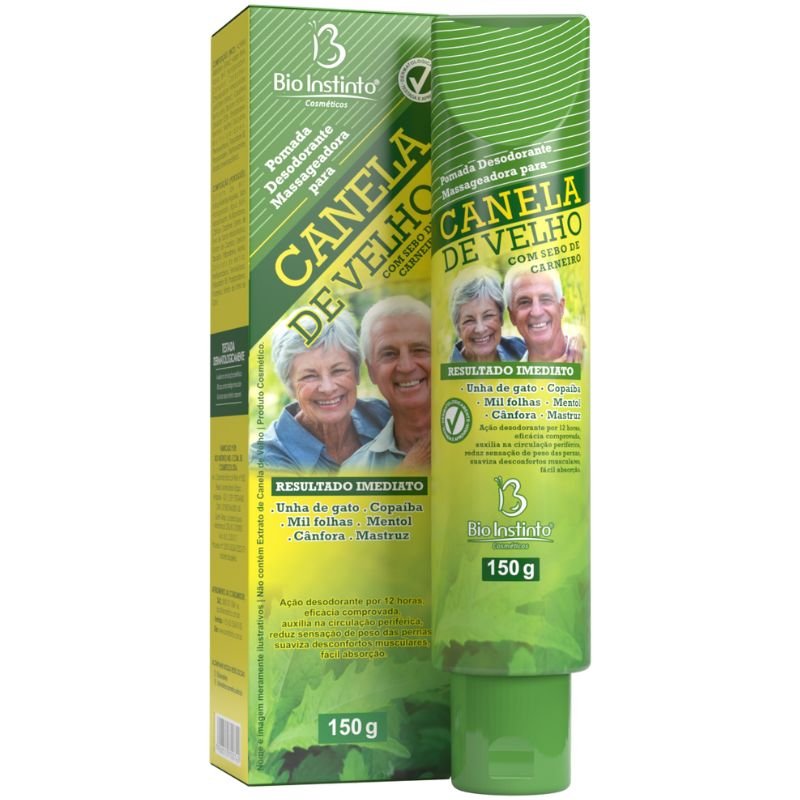 Pomada Canela de Velho 150g Bio Instinto — embalagem