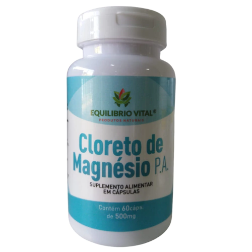Cloreto de Magnésio P.A 60 Cápsulas 600mg Equilíbrio — embalagem