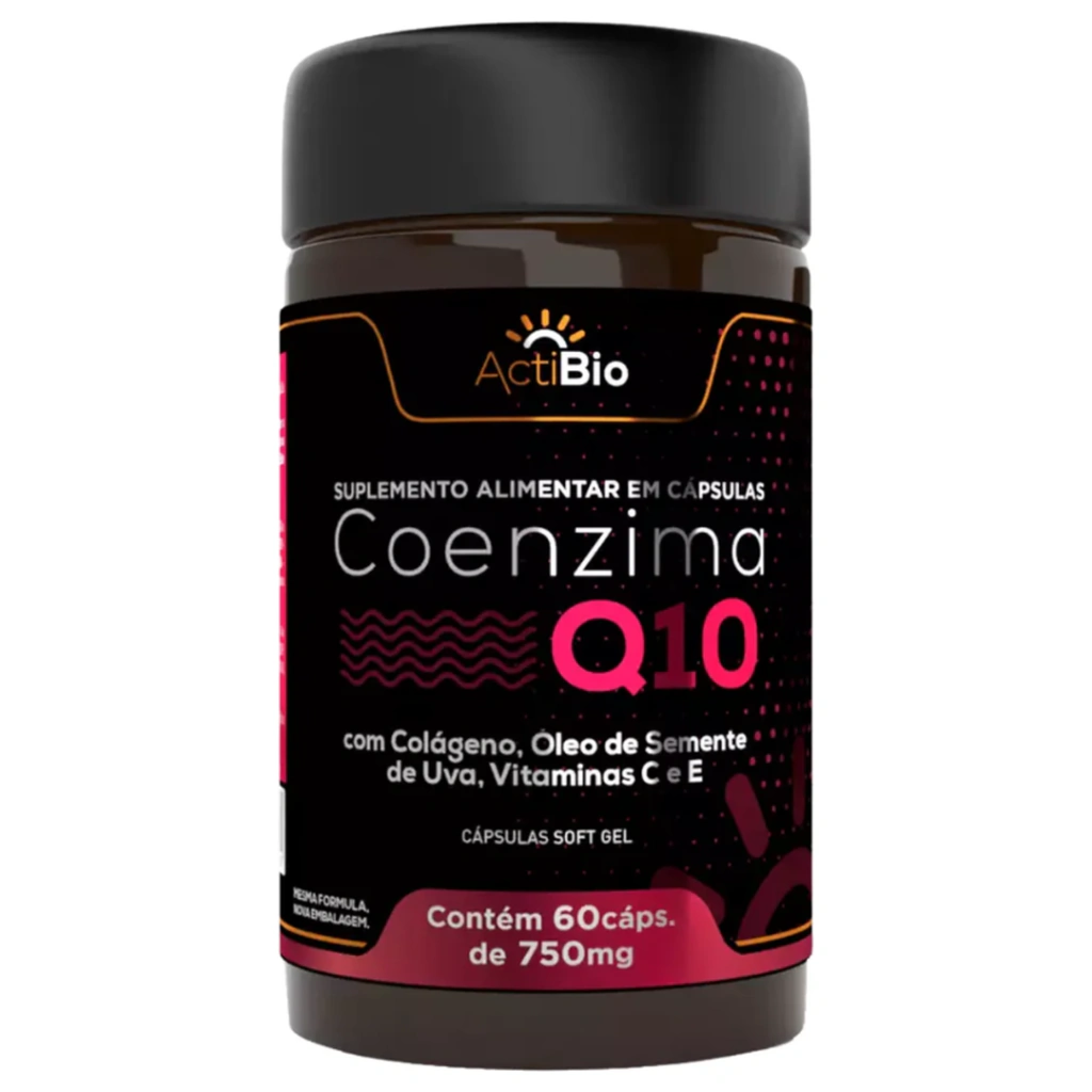 Coenzima Q10 60 cápsulas 500mg ActiBio — embalagem