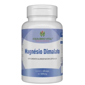 Magnésio Dimalato 60 Cápsulas 480mg Equilíbrio — embalagem