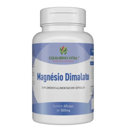 Magnésio Dimalato 60 Cápsulas 480mg Equilíbrio — embalagem