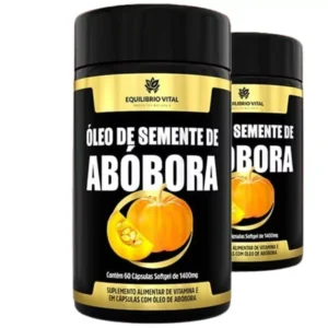 Óleo de Semente de Abóbora 60 cápsulas 1400mg Equilíbrio — embalagem