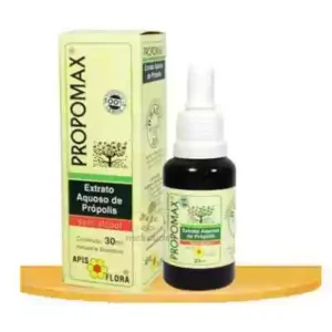 Propomax Extrato Própolis Aquoso sem Álcool 30ml Apis Flora — embalagem