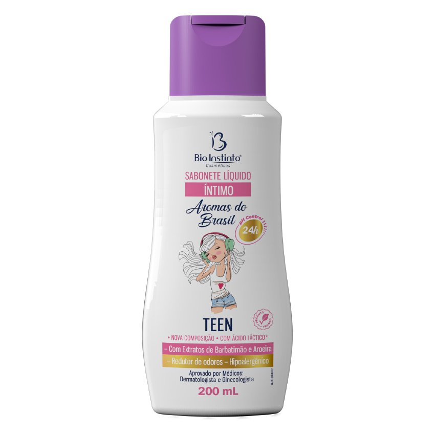 Sabonete Íntimo Teen 200ml Bio Instinto — embalagem