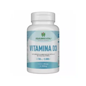 Vitamina D3 60 Cápsulas 300mg Equilibrio — embalagem