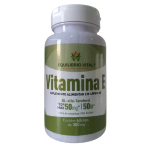Vitamina E 240mg 60 cápsulas Equilíbrio — embalagem